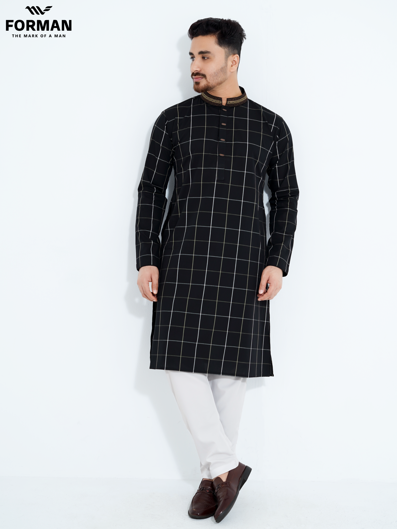 3. Stylish Cotton Cheek Punjabi For Man's