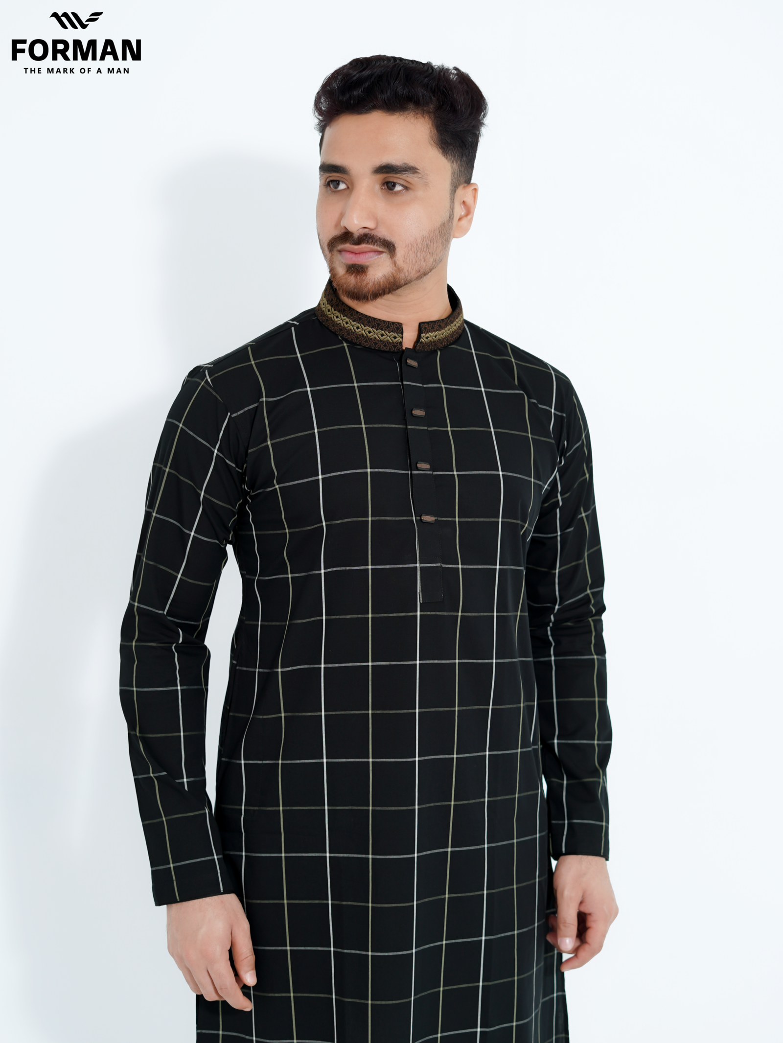 3. Stylish Cotton Cheek Punjabi For Man's