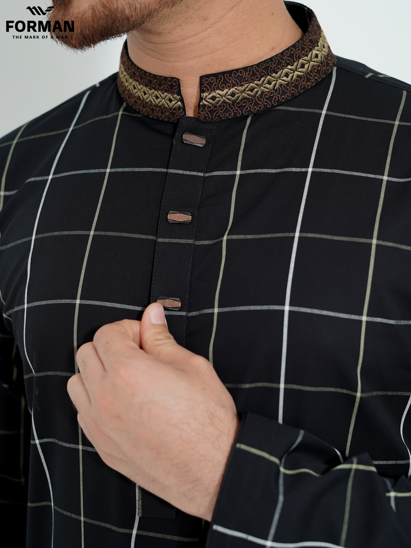 3. Stylish Cotton Cheek Punjabi For Man's