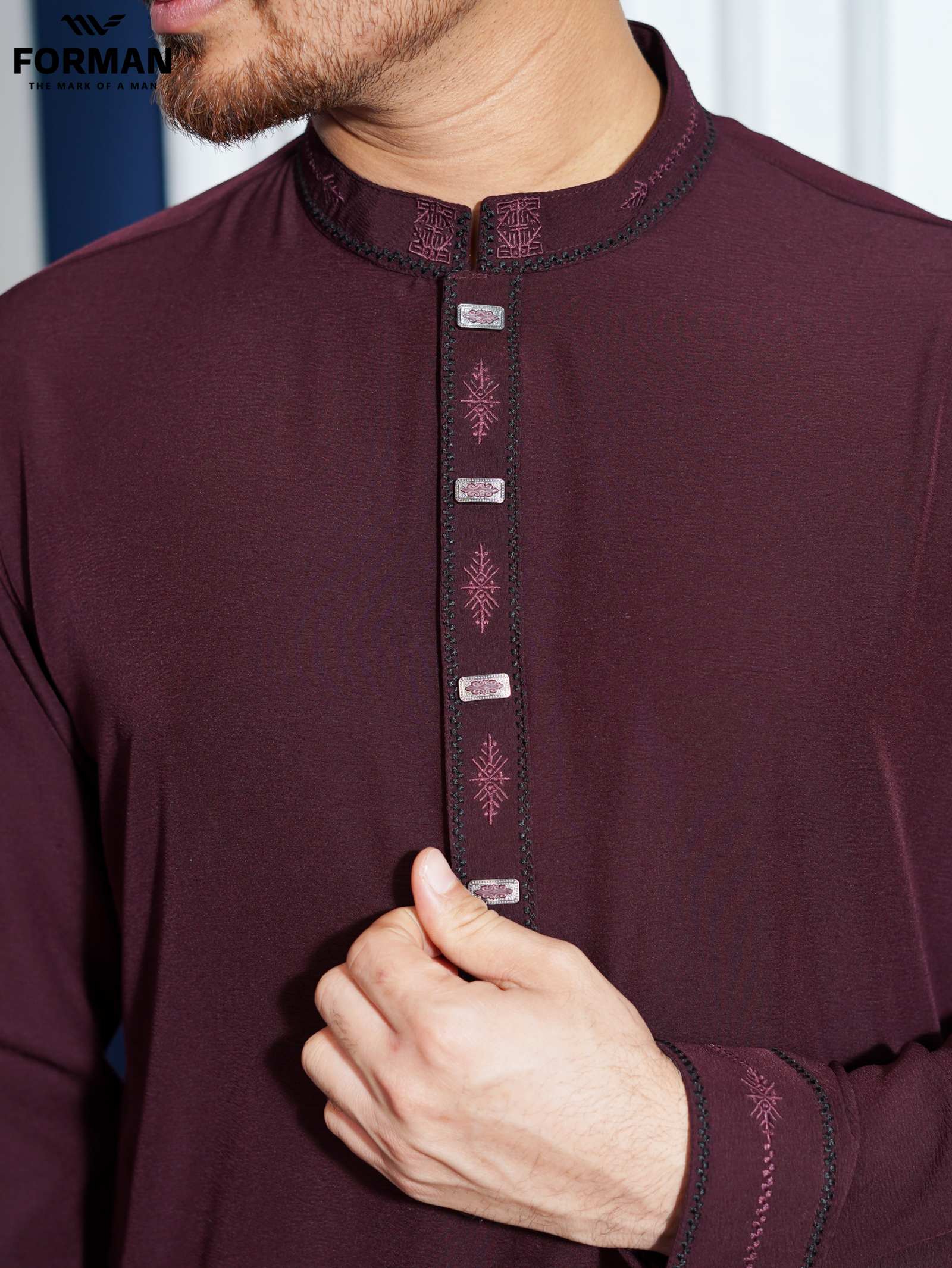 2.3 (Dark Maroon_ZAF) Premium Kabli set for Men's.
