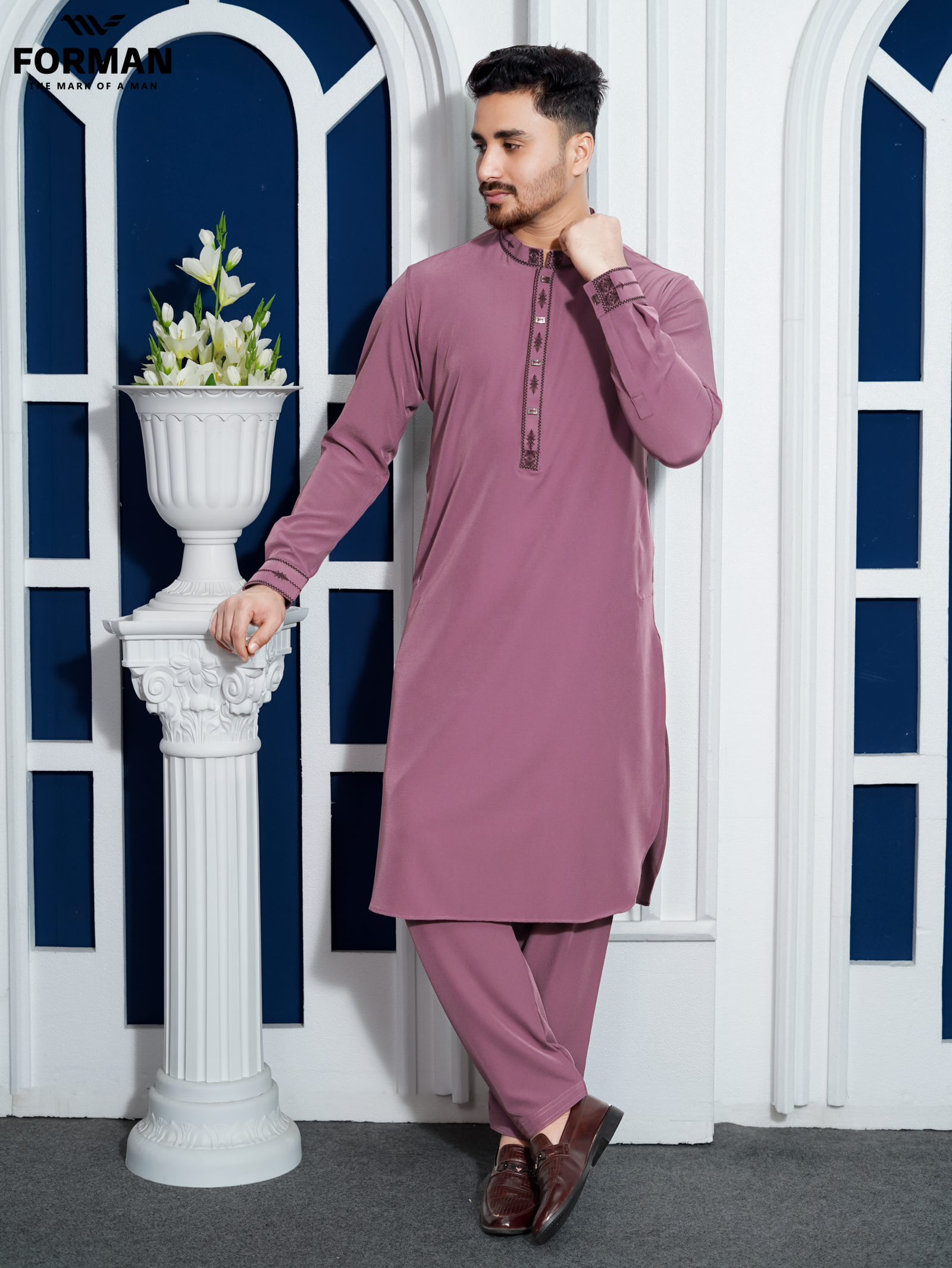 2.5 (Light Violet_ZAF) Premium Pakistani Style Kabli Set for Men’s.