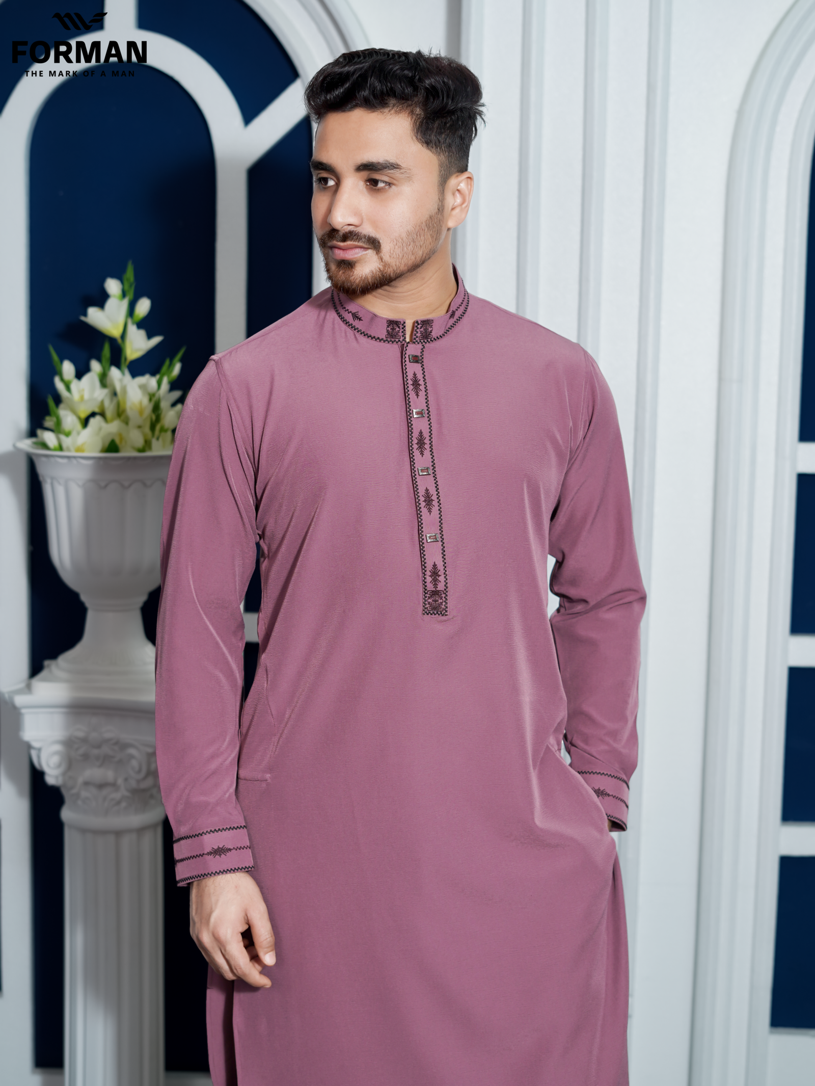 2.5 (Light Violet_ZAF) Premium Pakistani Style Kabli Set for Men’s.